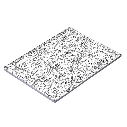 Geburtstags-Roboter Notizblock (Linke Seite)