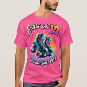 Geburtstags-Roller-Skating 12-jähriges Mädchen rol T-Shirt