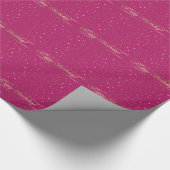 Geburtstags-rosa goldenes Stern-Packpapier Geschenkpapier (Ecke)