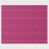 Geburtstags-rosa goldenes Stern-Packpapier Geschenkpapier (Flach)
