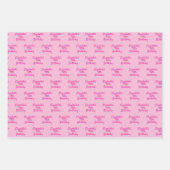 Geburtstags-Rosa-Mädchen Geschenkpapier Set (Vorderseite)