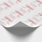 Geburtstags-Rosabogen-Perlen Mädchen Geschenkpapier (Ecke)