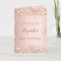 Geburtstags-Roségold-Blush-Glitter-Eigenfoto