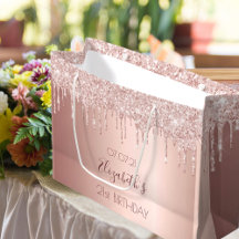 Geburtstags-Roségold-Tropfen pink Mädchenhaft