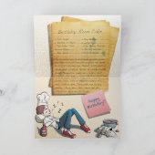 Geburtstags-Rum-Kuchen Karte (Innenseite)