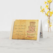 Geburtstags-Rum-Kuchen Karte (Gelbe Blume)