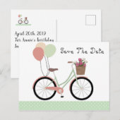 Geburtstags-Save-The-Date-Postkarte Postkarte (Vorne/Hinten)