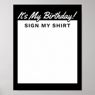 Geburtstags-Schild-Shirt Lustiges Perfektes Gesche Poster