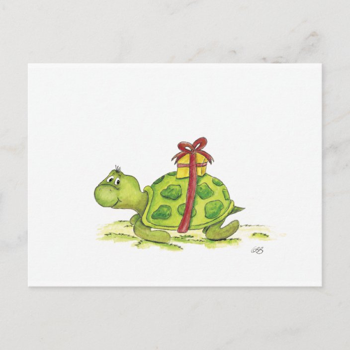 GeburtstagsSchildkröte Postkarte Zazzle.de