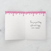Geburtstags-Schimpanse mit rosa Lippenstift Karte (Innenseite)