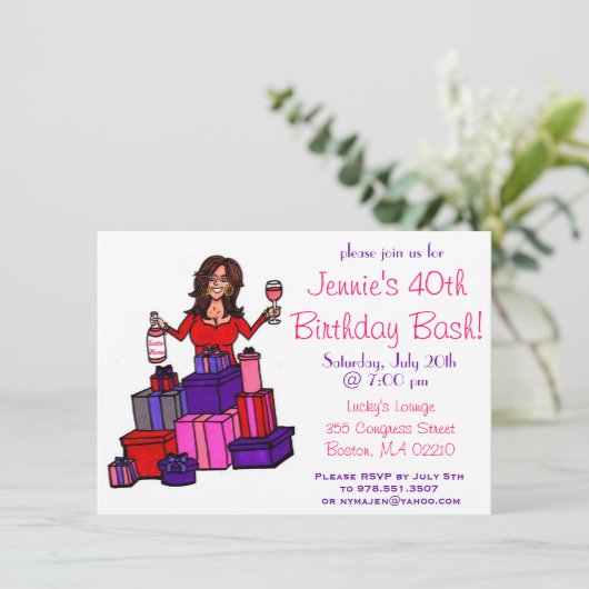 Geburtstags-Schlag-Einladung Einladung (Stehend Vorderseite)