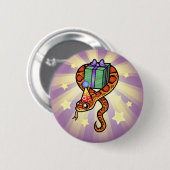 Geburtstags-Schlange Button (Vorne & Hinten)