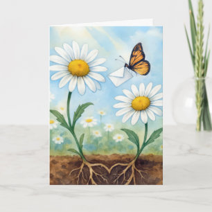 Geburtstags-Schmetterling bei der Zustellung von P Karte