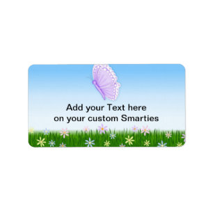 Geburtstags-Schmetterling Smartie Adressaufkleber