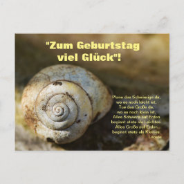 Geburtstags Schneckenpost Postkarte