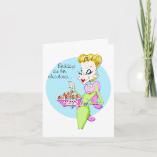 Geburtstags-/Schokoladen- u. Geburtstagskarte Karte