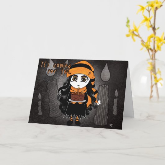 "Geburtstags-Schrecken-" Karte (Gelbe Blume)