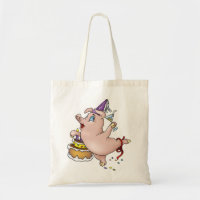 Geburtstags-Schwein-Taschen-Tasche