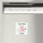 Geburtstags-Schweinchen Magnet (In Situ (Geschirrspüler))