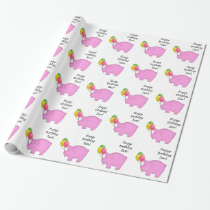 Geburtstags-Schweinezuchtpapier Individuelle Name  Geschenkpapier