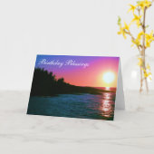 Geburtstags-Segen Karte (Gelbe Blume)