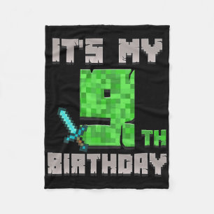 Geburtstags-Shirt Es ist mein 9. Geburtstagsgamer Fleecedecke