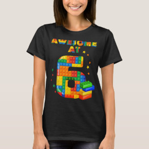 Geburtstags-Shirt für Kinder 6 Gebäude Blöcke P T-Shirt