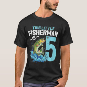 Geburtstags-Shirt für Kinder-Angler 5 Jahre alter T-Shirt