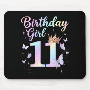 Geburtstags-Shirt für Mädchen 11 Jahre alt Mousepad