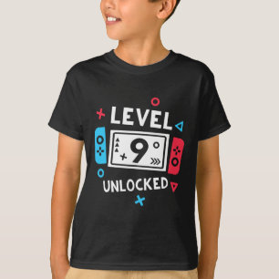 Geburtstags-Shirt Junge Level 9 freigeschaltet Vid T-Shirt