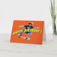 Geburtstags-Skateboarding Karte 2