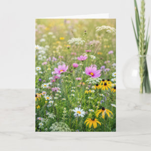 Geburtstags-Sommer-Wildblumenwiese Karte
