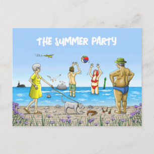 Geburtstags-Sommerparty am Strand Feiertagspostkarte