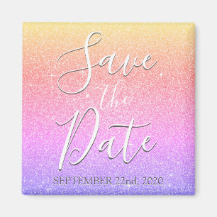 Geburtstags-Sparkling-Purple-Save-the-Date Magnet