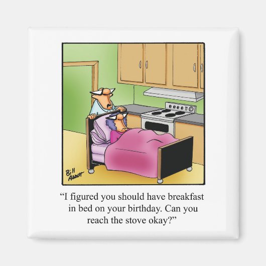 Geburtstags Spaß Frühstück im Bed Magnet (Vorne)
