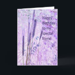 Geburtstags Special Friends Card Karte<br><div class="desc">Hintergrund in der Lavendel</div>