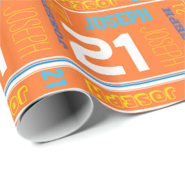 Geburtstags-Sportverpackung des personalisierten Geschenkpapier