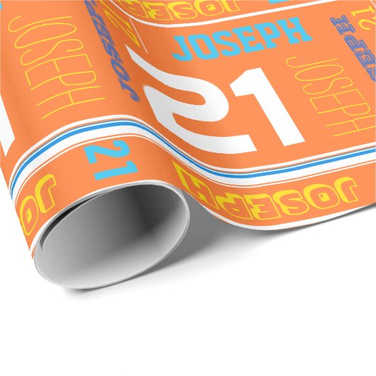 Geburtstags-Sportverpackung des personalisierten Geschenkpapier (Rolleneckpunkt)