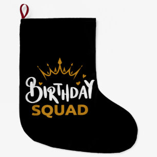 Geburtstags-Squad-Partei passende lustige Familie Großer Weihnachtsstrumpf