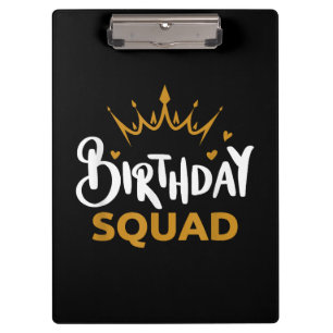 Geburtstags-Squad-Partei Passende lustige Familie Klemmbrett