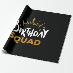 Geburtstags-Squad-Partei passende lustige Familien Geschenkpapier
