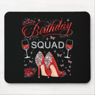 Geburtstags-Squad Schmetterlinge High Heels Diva S Mousepad