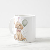 Geburtstags Standard Pudel Hund Kaffeetasse (Vorderseite Links)