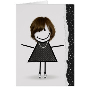 Geburtstags-Stick-Girl mit Sneakern