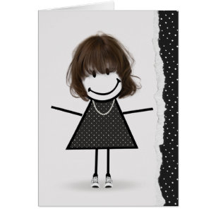 Geburtstags-Stick-Girl mit Sneakern