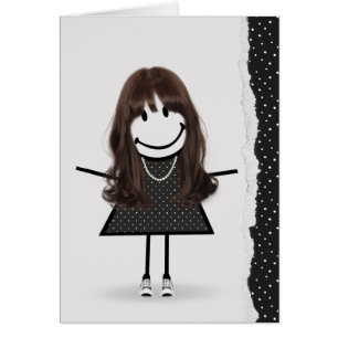 Geburtstags-Stickgirl mit Sneakern