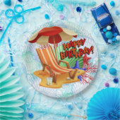 Geburtstags-Strand-Bash Pappteller (Party)