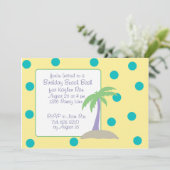 Geburtstags-Strand-Schlag-Einladungen Einladung (Stehend Vorderseite)