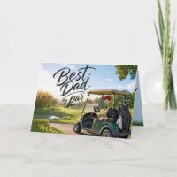 Geburtstags-Strichmännchen-Vater Golfer in einem G