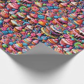Geburtstags-Süßigkeiten Geschenkpapier (Ecke)